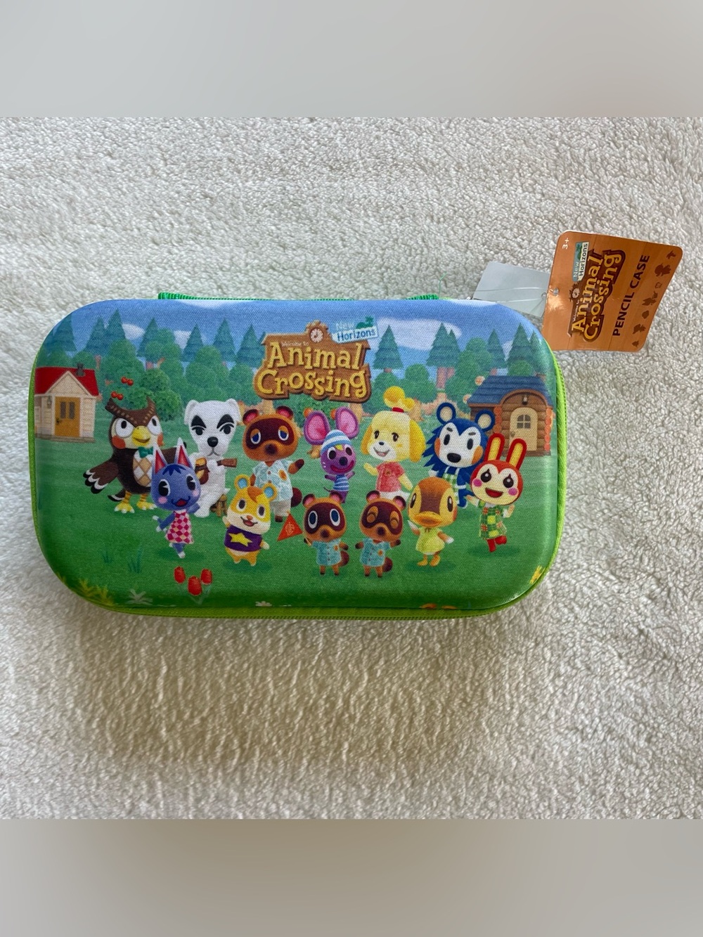 Animal Crossing Fabric Hard Shell Pencil Case NWT